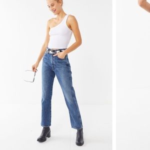 Agolde pinch waist high-waisted kickjeans placebo